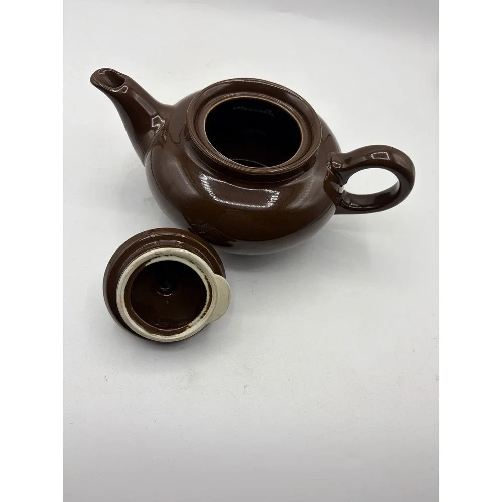 Vintage NCF Italy Brown Ceramic Teapot 5.5
